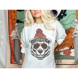 Vintage Chicago Football White Sweatshirt